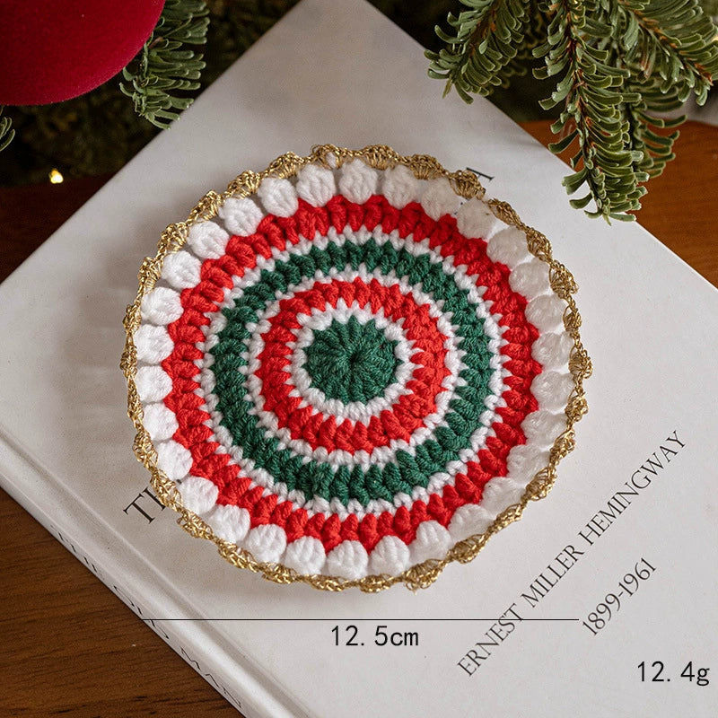 Weihnachtsdeko,  Handgefertigte Woll-Filz-Geschenke, Ø 11-13 cm, Weihnachtsgeschenk, Tischdeko, Hochzeit, Café