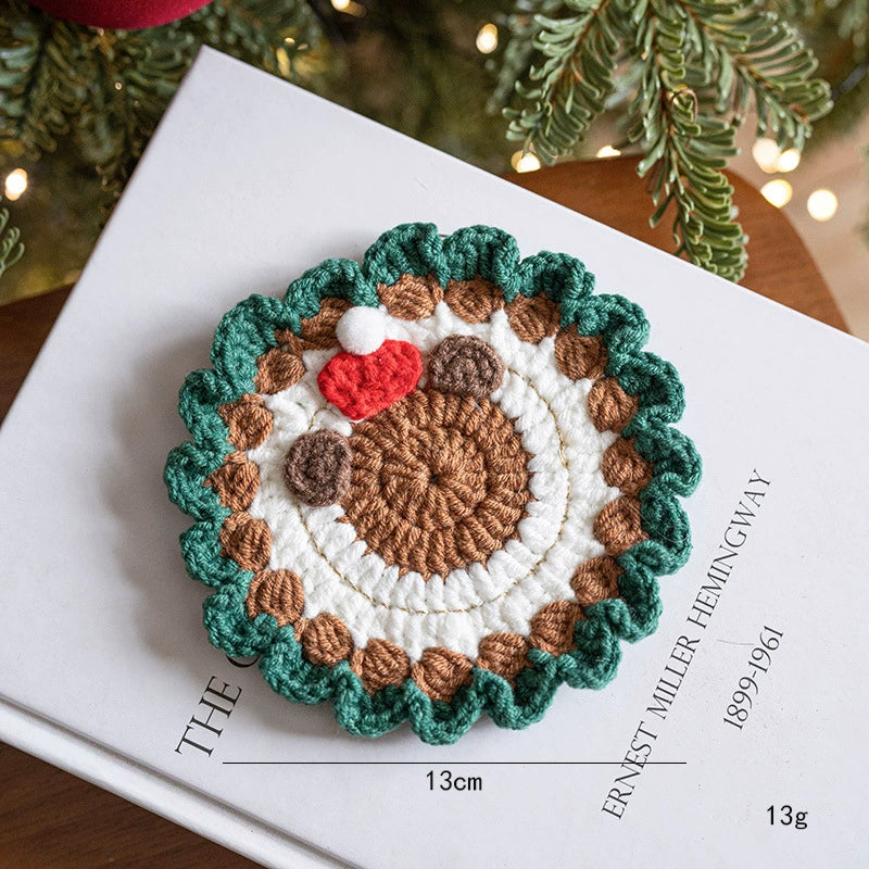 Weihnachtsdeko,  Handgefertigte Woll-Filz-Geschenke, Ø 11-13 cm, Weihnachtsgeschenk, Tischdeko, Hochzeit, Café