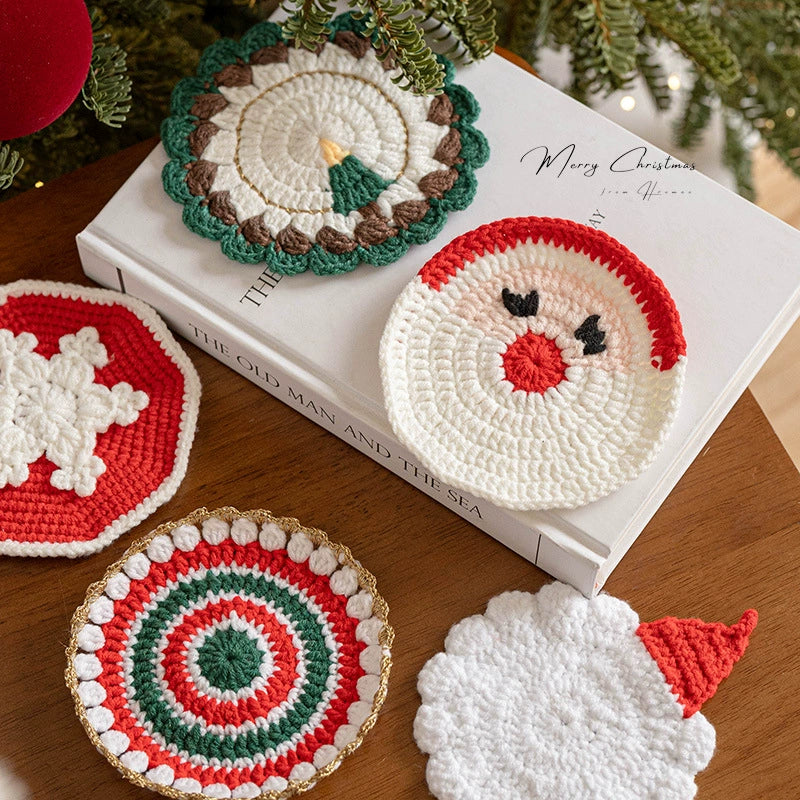 Weihnachtsdeko,  Handgefertigte Woll-Filz-Geschenke, Ø 11-13 cm, Weihnachtsgeschenk, Tischdeko, Hochzeit, Café