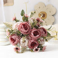 Künstliche Pfingstrosen aus Seide, 34 cm, 10 Blüten, realistisch, für Hochzeiten, Zuhause, Laden, Hotel