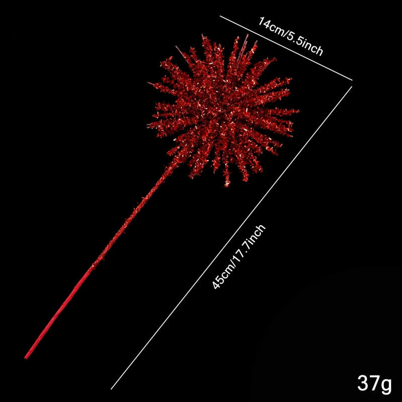 Weihnachtsbaum-Zweig mit Glitzer, 45 cm, Schaumstoff, gold/weiß/silber/rot, für Tischdeko, Events, Einzelhandel