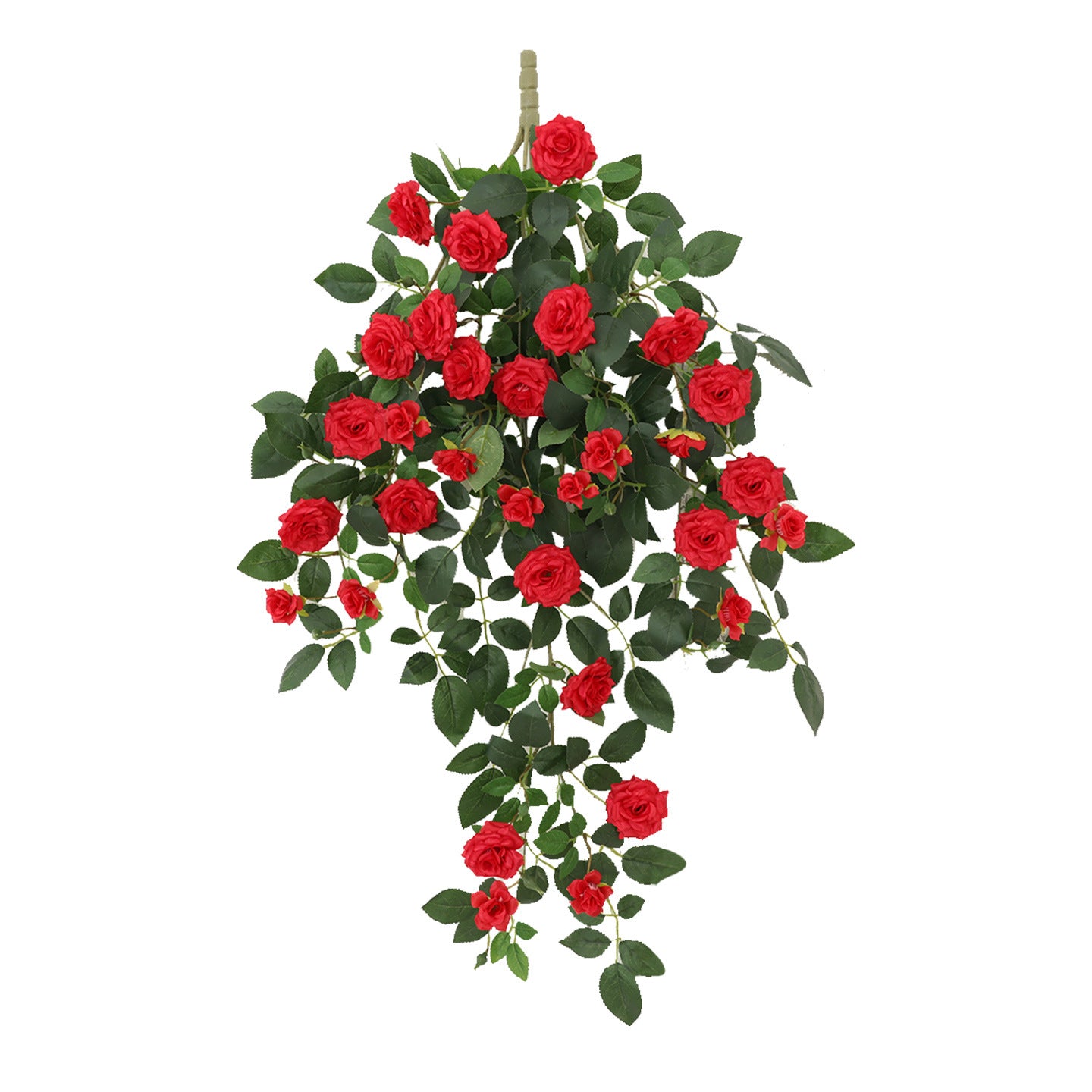 Künstliche Rosenranke, 90 cm Seidenblumen, 31 Blüten, wandmontierbar, Raumdekoration, Hochzeit, Event, Café, Hotel, realistisch, pflegeleicht