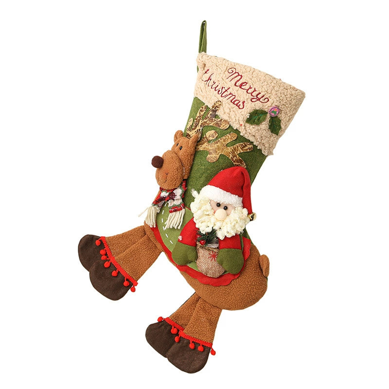 Weihnachtsdeko Weihnachtssocken, 44 cm lang, 28 cm breit, Geschenkidee, perfekt für Weihnachtsbaum, Wohnzimmer, Eventdekoration