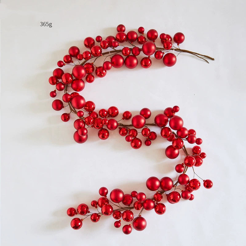Weihnachtsdeko, 180 cm Länge, LED-Lichtkugeln, 8 verschiedene Designs, für Fensterdekoration, Haustürschmuck, Festtagsstimmung