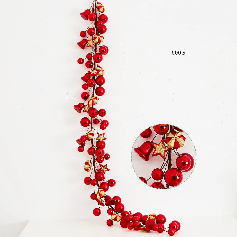Weihnachtsdeko, 180 cm Länge, LED-Lichtkugeln, 8 verschiedene Designs, für Fensterdekoration, Haustürschmuck, Festtagsstimmung