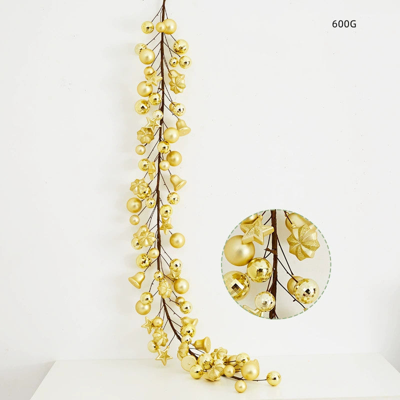 Weihnachtsdeko, 180 cm Länge, LED-Lichtkugeln, 8 verschiedene Designs, für Fensterdekoration, Haustürschmuck, Festtagsstimmung