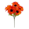 Künstliche Sonnenblumen Büschel – 6 Blüten, 31 cm, Seidenstoff, UV-beständig, für Hochzeit, Dekoration, Ladenlokal, Innenraum