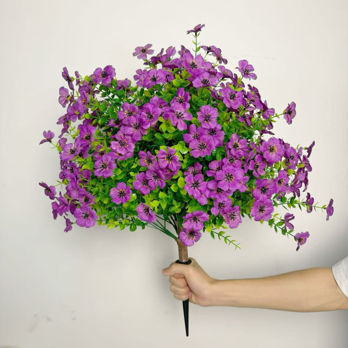 Künstliche Veilchen aus Kunststoff, 35 cm, für Hochzeiten, Außendekoration, Grabgestaltung