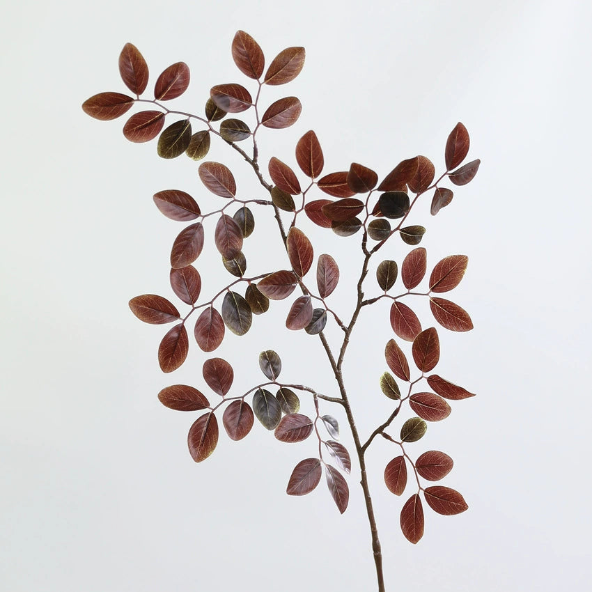 Künstliche Lianenblätter Paulownia 80 cm, ländlich-modern, für Hochzeiten, Schaufenster, Innenraum-Deko, 3 Farben, 32 cm breit, biegbare Stiele