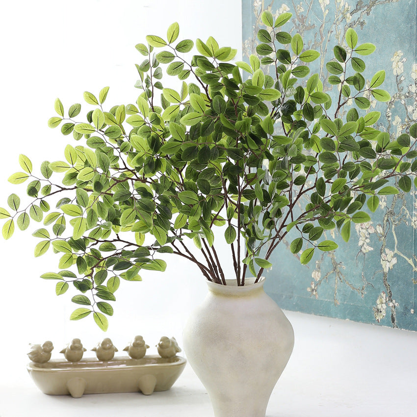 Künstliche Lianenblätter Paulownia 80 cm, ländlich-modern, für Hochzeiten, Schaufenster, Innenraum-Deko, 3 Farben, 32 cm breit, biegbare Stiele