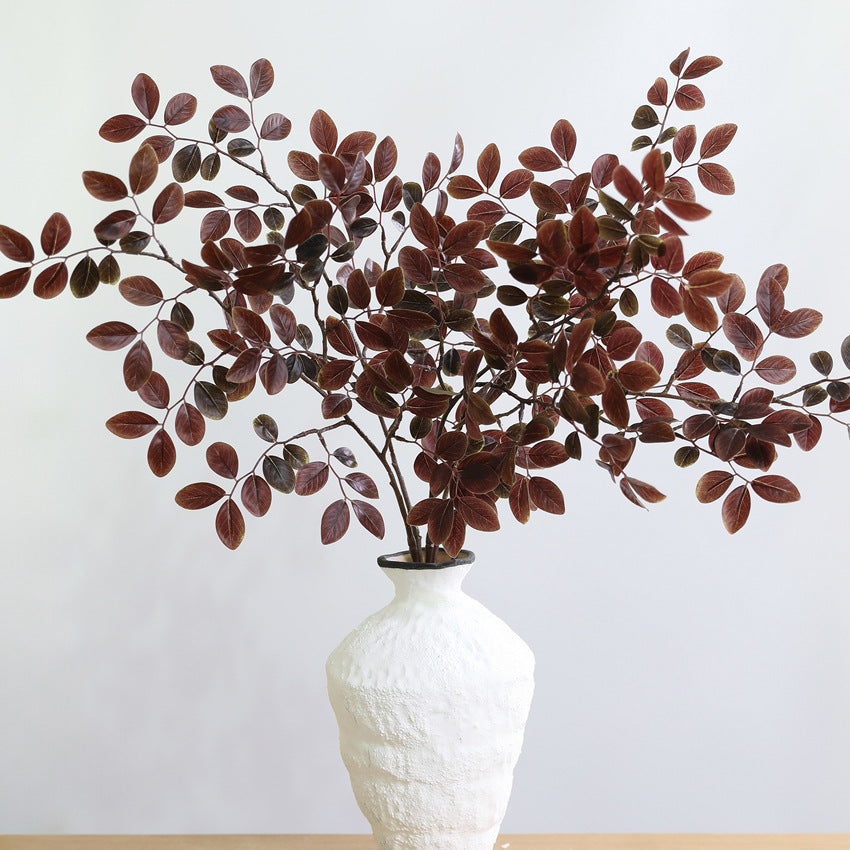 Künstliche Lianenblätter Paulownia 80 cm, ländlich-modern, für Hochzeiten, Schaufenster, Innenraum-Deko, 3 Farben, 32 cm breit, biegbare Stiele