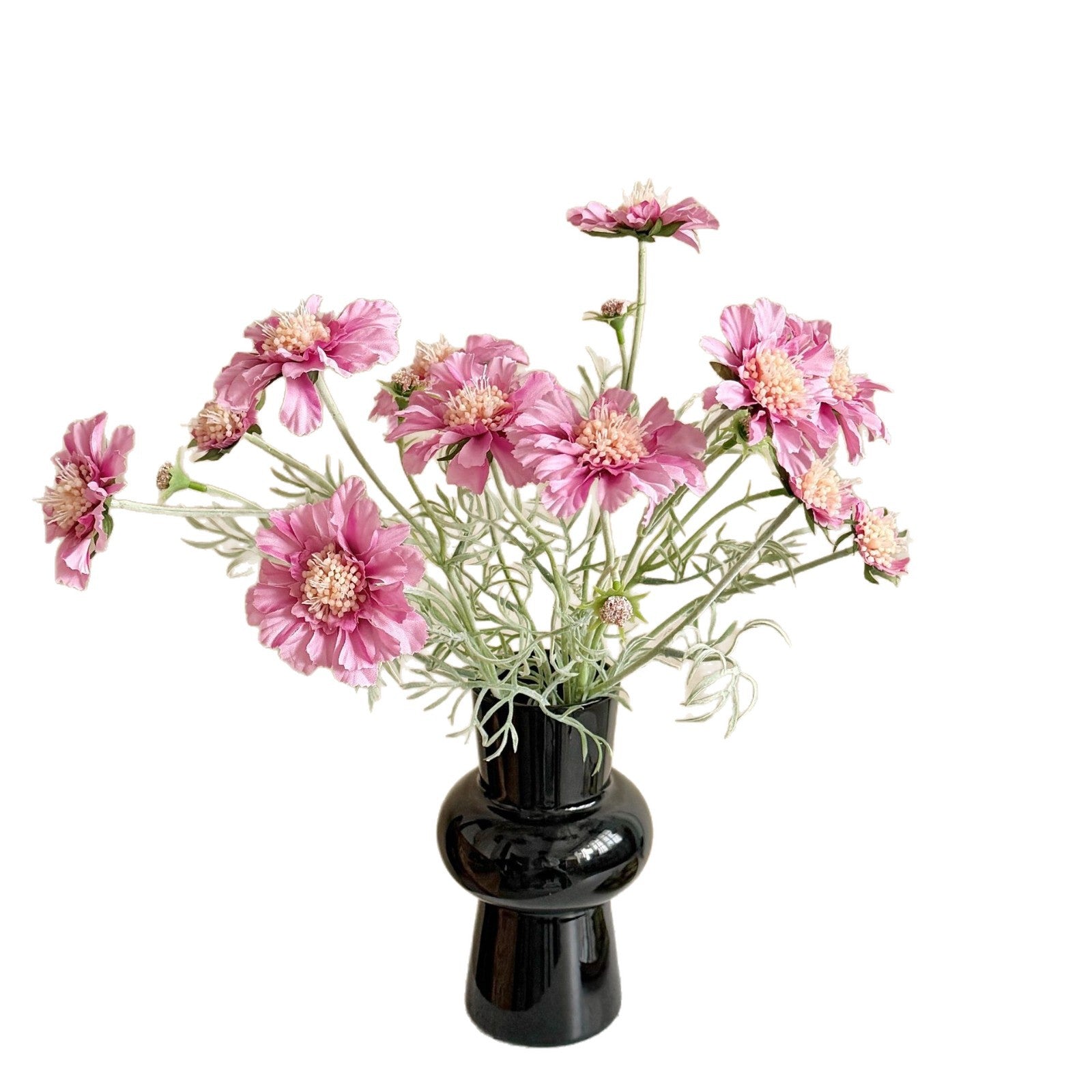 Knautia macedonica (Witwenblume) Kunstblume, 60 cm, 4 Blüten pro Stiel, für Hochzeitsdekoration, Wohnaccessoires und Einzelhandel
