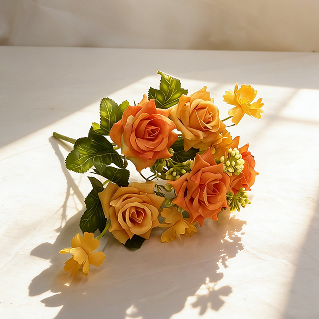 Künstliche Rose, 29 cm, gemischte Materialien – Hochwertige Dekoration für Hochzeit, Hotel, Gastronomie, Innenraumgestaltung