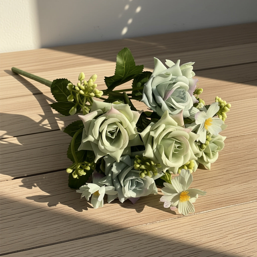 Künstliche Rose, 29 cm, gemischte Materialien – Hochwertige Dekoration für Hochzeit, Hotel, Gastronomie, Innenraumgestaltung