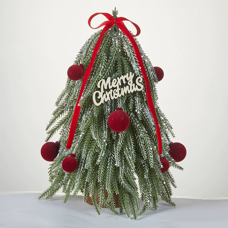 Künstliche Nordmann-Tanne, 37 cm hoch, aus Kiefernholz, für Weihnachtsdeko, Tischdekoration, Einzelhandel