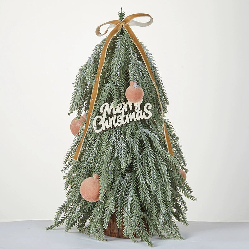 Künstliche Nordmann-Tanne, 37 cm hoch, aus Kiefernholz, für Weihnachtsdeko, Tischdekoration, Einzelhandel