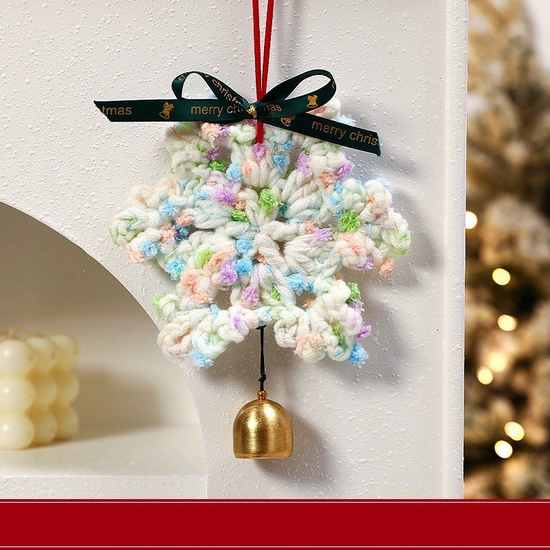 Handgefertigte Filz-Schneeflocken Weihnachtsbaum-Anhänger, 16 cm, Set mit 5 Designs – Dekoration für Fest, Hochzeit, Café