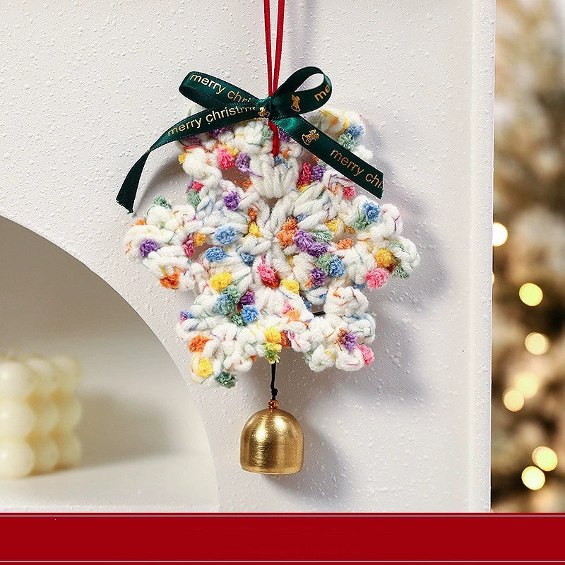 Handgefertigte Filz-Schneeflocken Weihnachtsbaum-Anhänger, 16 cm, Set mit 5 Designs – Dekoration für Fest, Hochzeit, Café