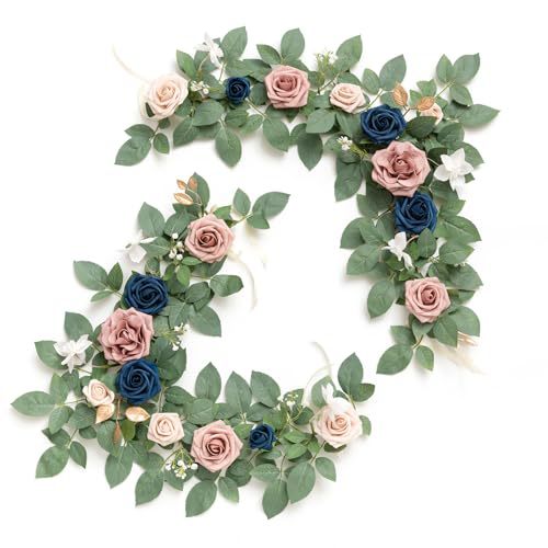 Künstliche Rosen-Rankpflanze 60 cm, Tischdekoration, Hochzeitsbogen, Event-Deko, langlebig, allergenfrei