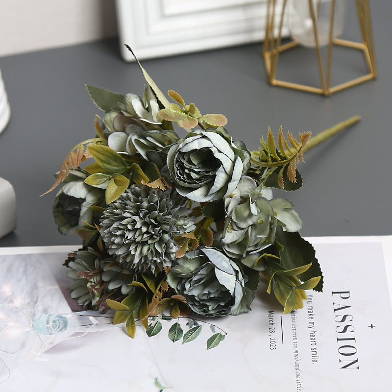 Künstliche Austin Rosen Busche, 30 cm hoch, 4 Blüten, Seidenblumen für Hochzeit, Dekoration, Ladenausstattung, Zuhause
