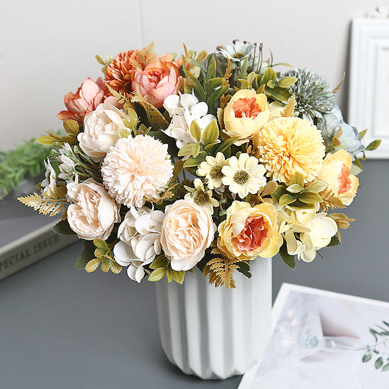 Künstliche Austin Rosen Busche, 30 cm hoch, 4 Blüten, Seidenblumen für Hochzeit, Dekoration, Ladenausstattung, Zuhause