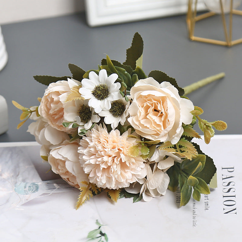 Künstliche Austin Rosen Busche, 30 cm hoch, 4 Blüten, Seidenblumen für Hochzeit, Dekoration, Ladenausstattung, Zuhause