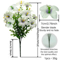 Künstliche Eukalyptus-Trichterblume, 37 cm, Plastik, realistisch, für Zuhause, Café, Hotel, Einzelhandel