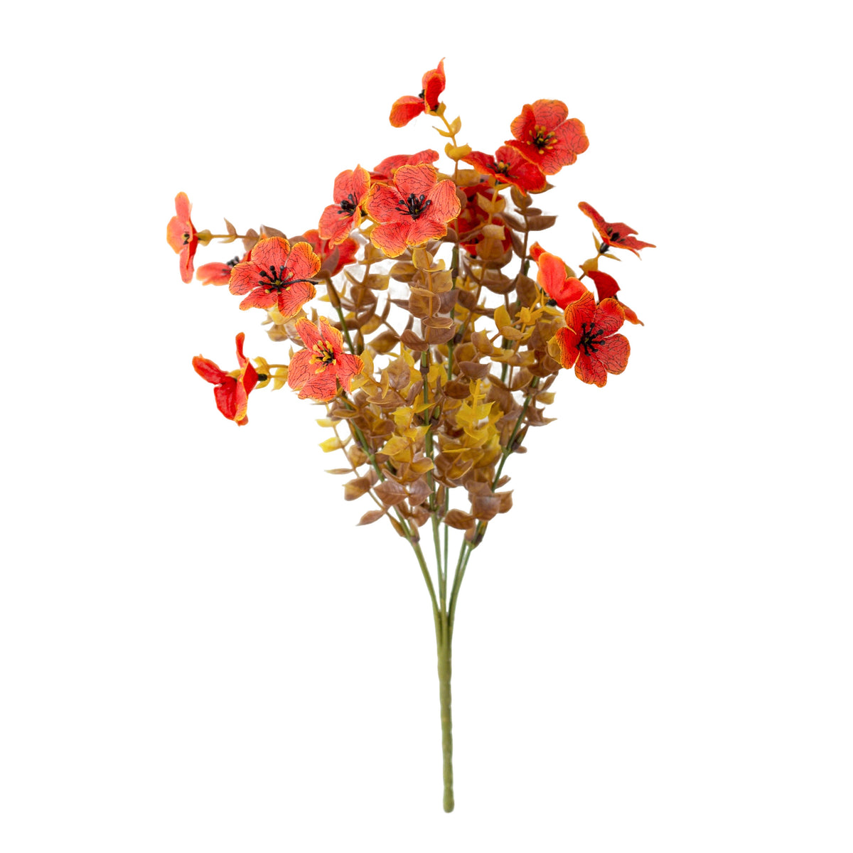 Eukalyptus-Veilchenstrauß, 36 cm, 5 Stück, Kunstblumen für Innen- und Außenbereich, Deko für Hochzeiten, Gärten und Geschäfte