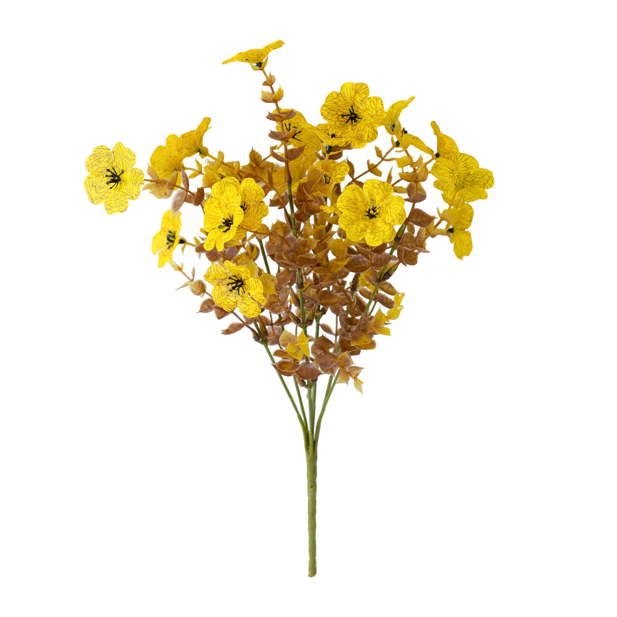 Eukalyptus-Veilchenstrauß, 36 cm, 5 Stück, Kunstblumen für Innen- und Außenbereich, Deko für Hochzeiten, Gärten und Geschäfte