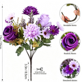 Künstliche Persische Rose, 7 Blüten, Seidenblumen, 33 cm hoch, modern, für Hochzeit, Dekoration, Büro, Zuhause, Fotografie, DIY