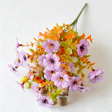 Künstliche Eukalyptus-Violett-Blumenstrauß, 36 cm, für Herbstdekoration, Hochzeiten, Feiertage, Heimdekoration