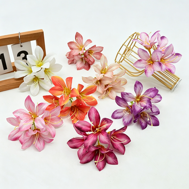 Künstliche Seidenblumen, 3 Bund Roter Judasbaum (12,5 cm), für Hochzeitsdekoration, Geschenkverpackung, DIY-Blumenarrangements