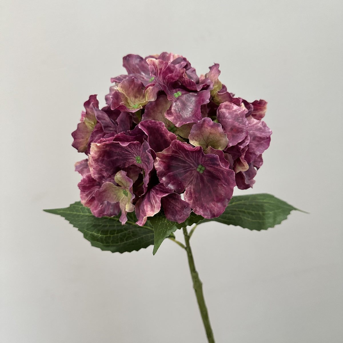 Künstliche Hortensie Vintage Herbstfarben, 57 cm, Mischmaterial, Dekoration für Hochzeit, Café, Hotel, Grabgestaltung