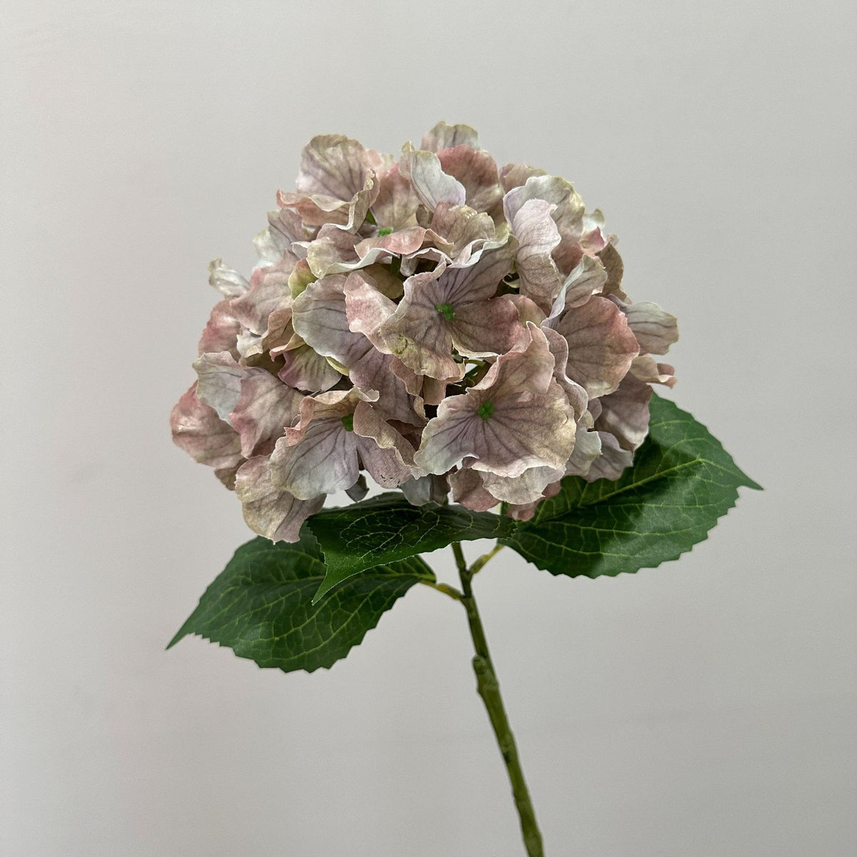 Künstliche Hortensie Vintage Herbstfarben, 57 cm, Mischmaterial, Dekoration für Hochzeit, Café, Hotel, Grabgestaltung