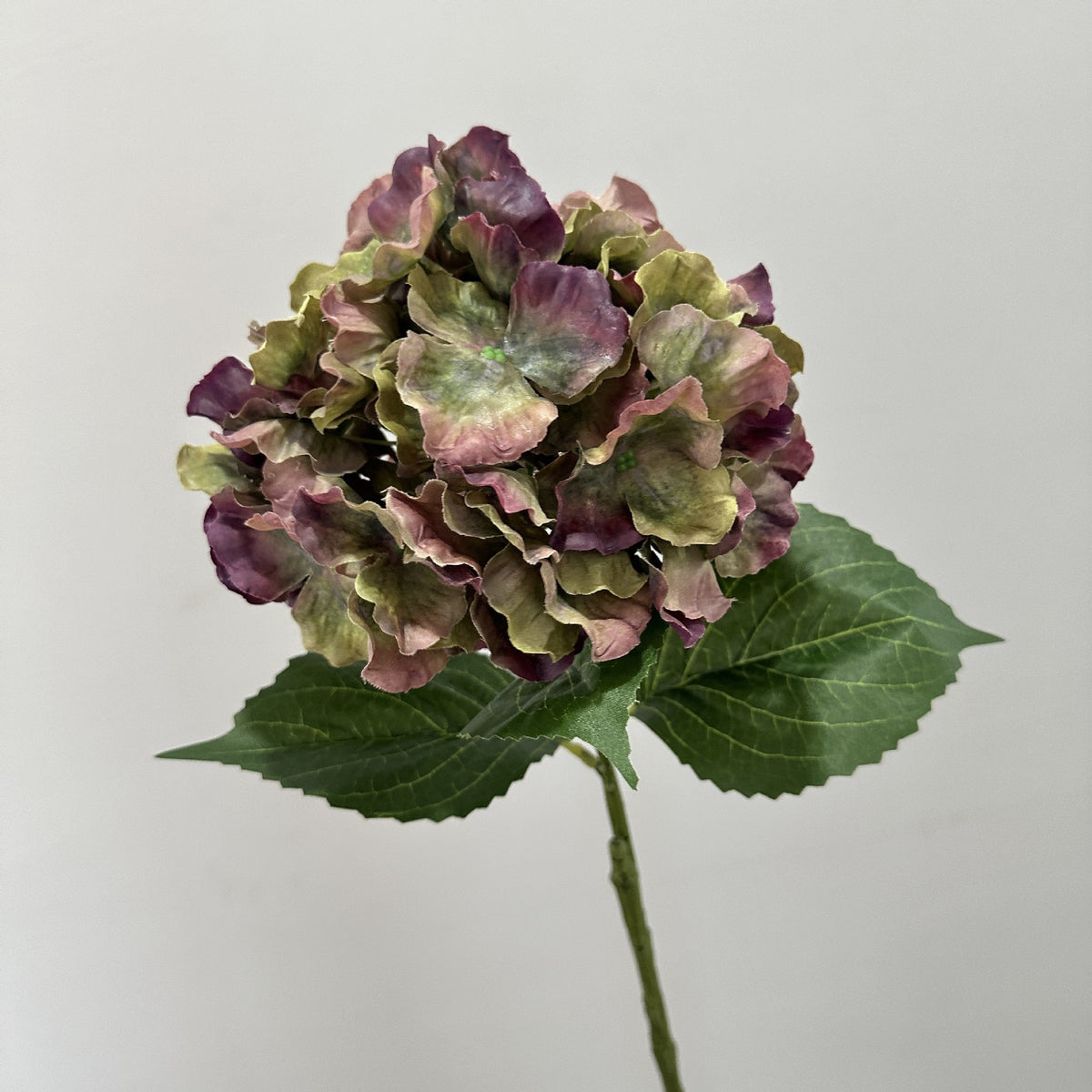 Künstliche Hortensie Vintage Herbstfarben, 57 cm, Mischmaterial, Dekoration für Hochzeit, Café, Hotel, Grabgestaltung