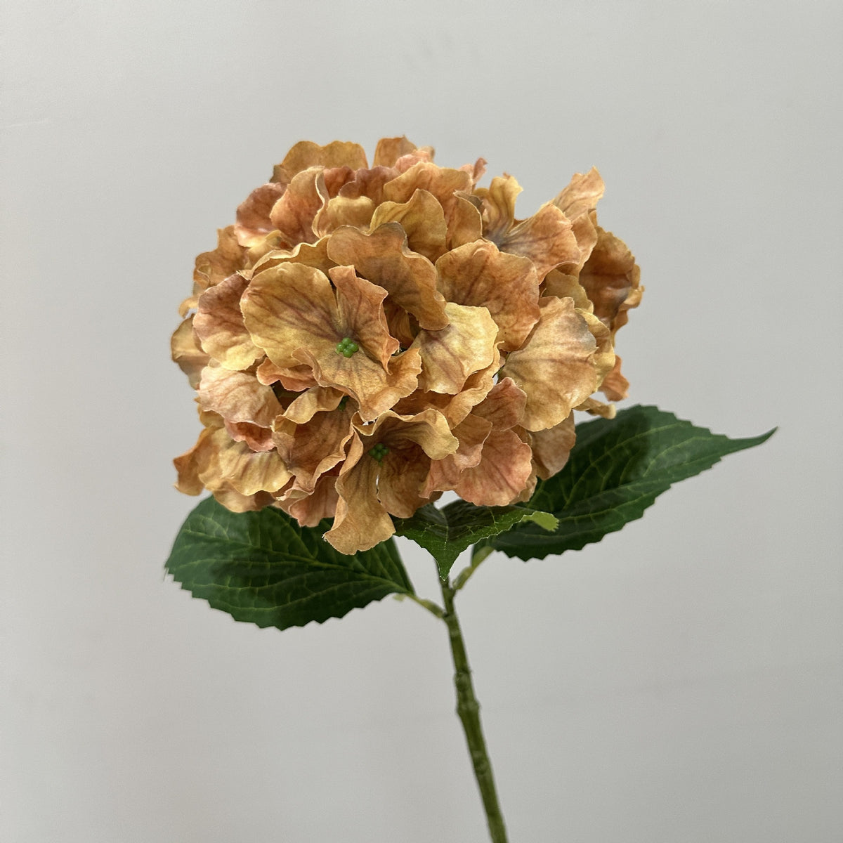 Künstliche Hortensie Vintage Herbstfarben, 57 cm, Mischmaterial, Dekoration für Hochzeit, Café, Hotel, Grabgestaltung