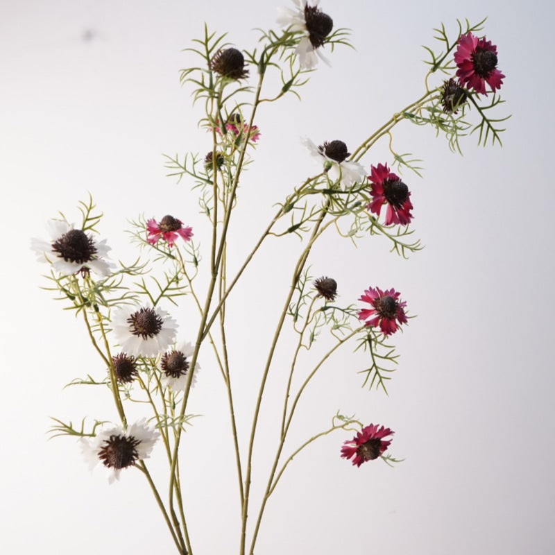 Künstliche Kosmeen Blumenstrauß, Landhausstil, 118 cm Höhe, Seidenstoff, für Hochzeitsdekoration, Tischarrangements, Inneneinrichtung