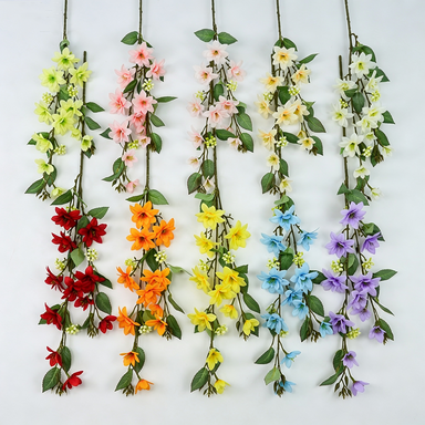 Künstlicher Jasmin-Strauch, 72 cm hoch, 11 Blüten, modern, für Hochzeit, Dekoration, Innenraum, Mischmaterial, ohne Topf