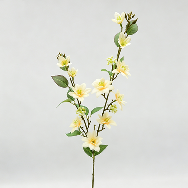 Künstlicher Jasmin-Strauch, 72 cm hoch, 11 Blüten, modern, für Hochzeit, Dekoration, Innenraum, Mischmaterial, ohne Topf