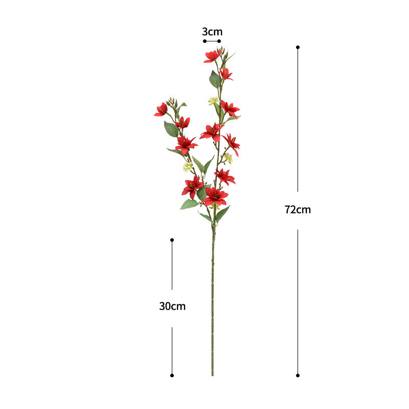 Künstlicher Jasmin-Strauch, 72 cm hoch, 11 Blüten, modern, für Hochzeit, Dekoration, Innenraum, Mischmaterial, ohne Topf