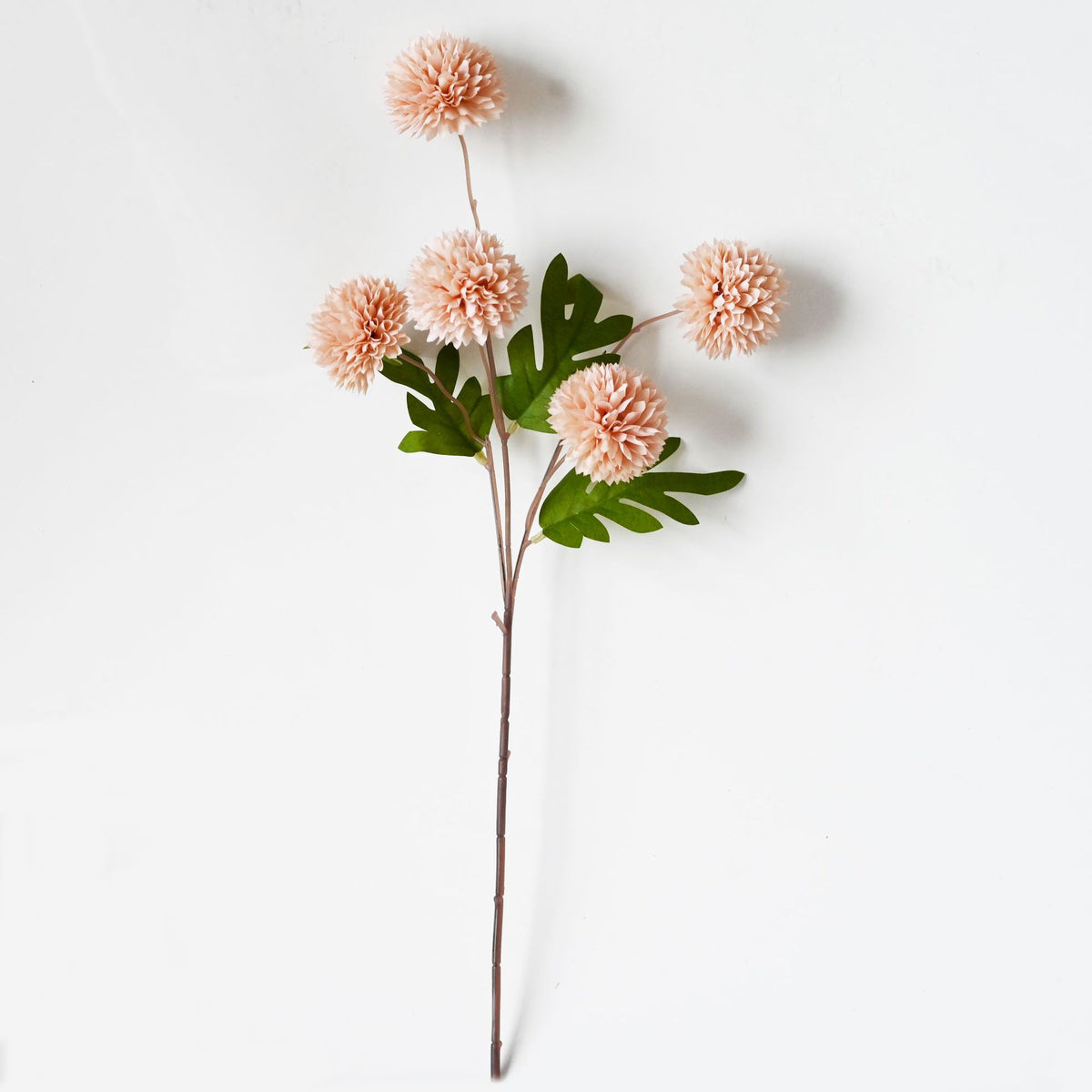 Künstliche Chrysanthemen-Busch, 52 cm Höhe, Seidenmaterial, 5 Blüten, 6 cm Durchmesser, für Hochzeitsdekoration und Wohnaccessoires