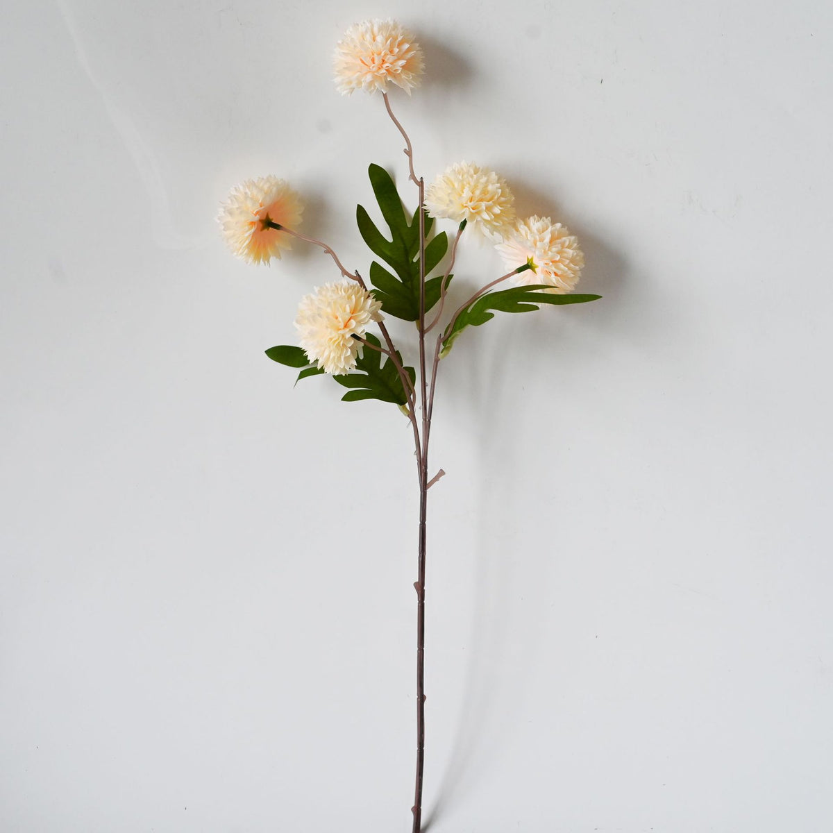 Künstliche Chrysanthemen-Busch, 52 cm Höhe, Seidenmaterial, 5 Blüten, 6 cm Durchmesser, für Hochzeitsdekoration und Wohnaccessoires