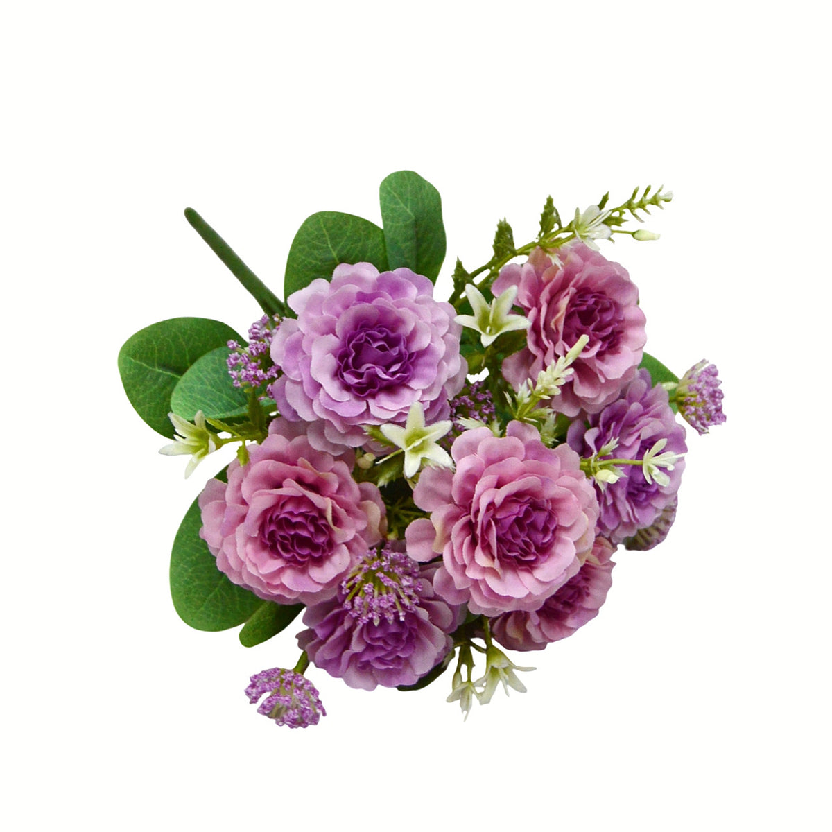 Künstliche Pfingstrosen-Strauß, 33 cm hoch, 7 Blüten, für Hochzeiten und Innendekoration