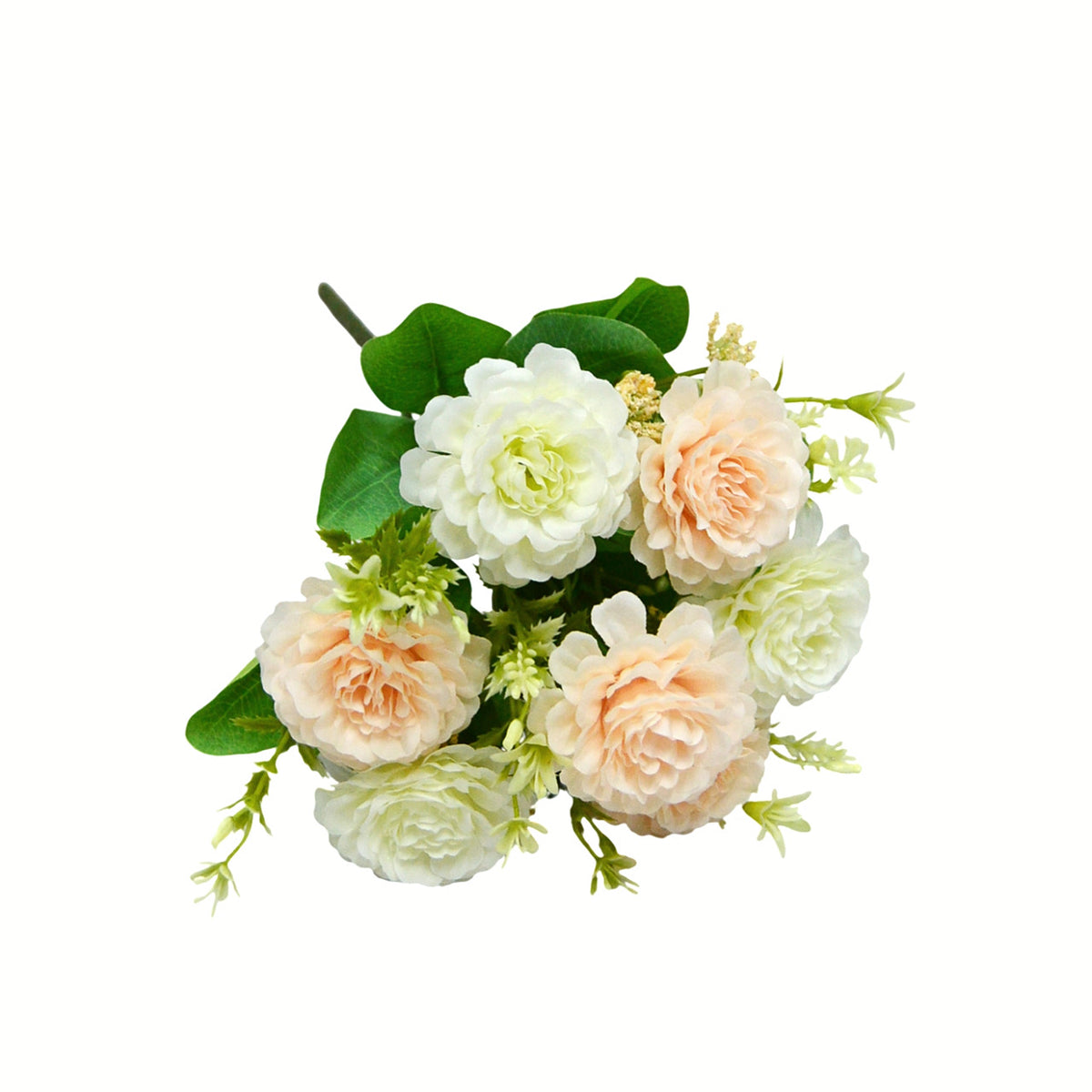 Künstliche Pfingstrosen-Strauß, 33 cm hoch, 7 Blüten, für Hochzeiten und Innendekoration