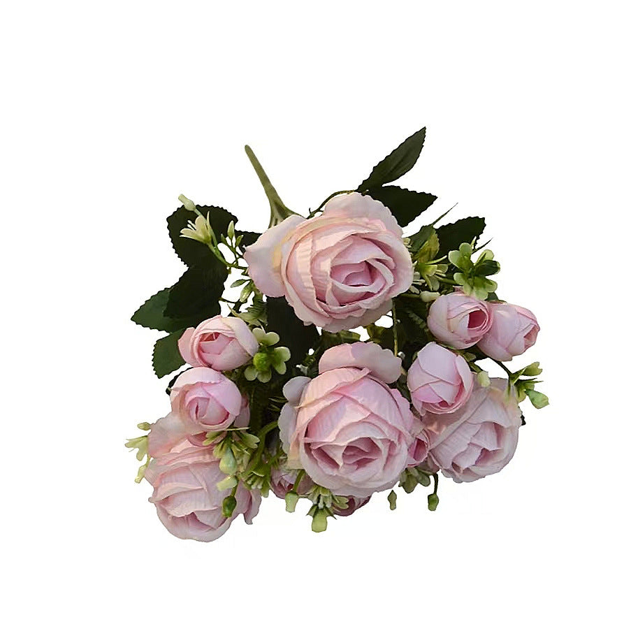 Künstlicher Sweetheart-Rosenstrauß 34 cm, 7 Blüten, Hochzeitsdekoration, langlebig, allergenfrei, für Floristik & Eventdesign