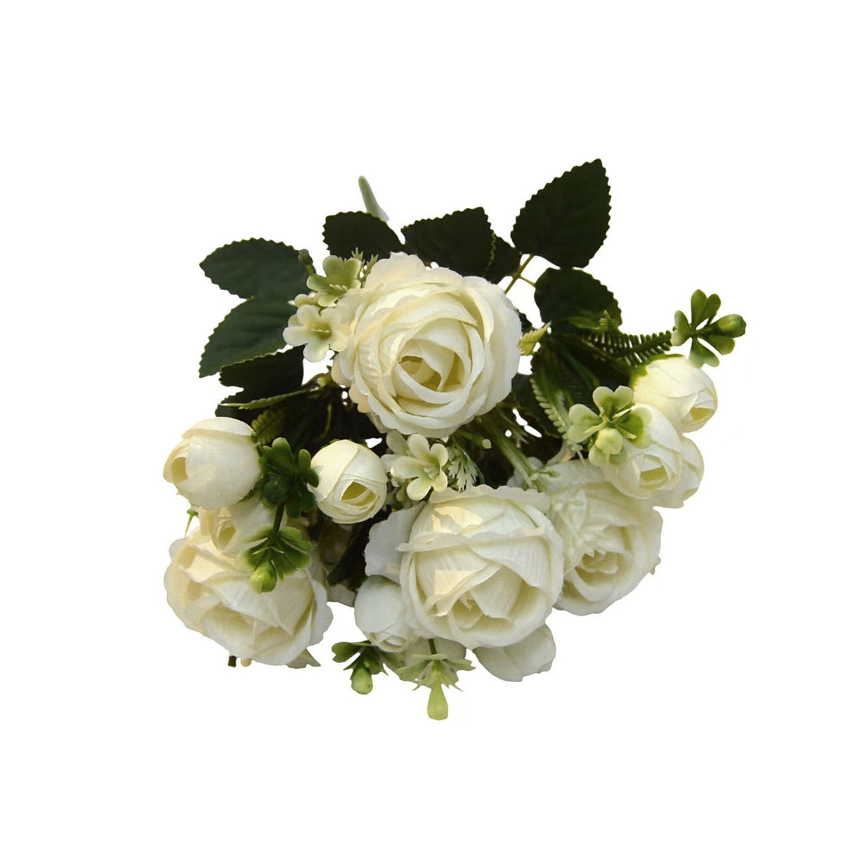 Künstlicher Sweetheart-Rosenstrauß 34 cm, 7 Blüten, Hochzeitsdekoration, langlebig, allergenfrei, für Floristik & Eventdesign