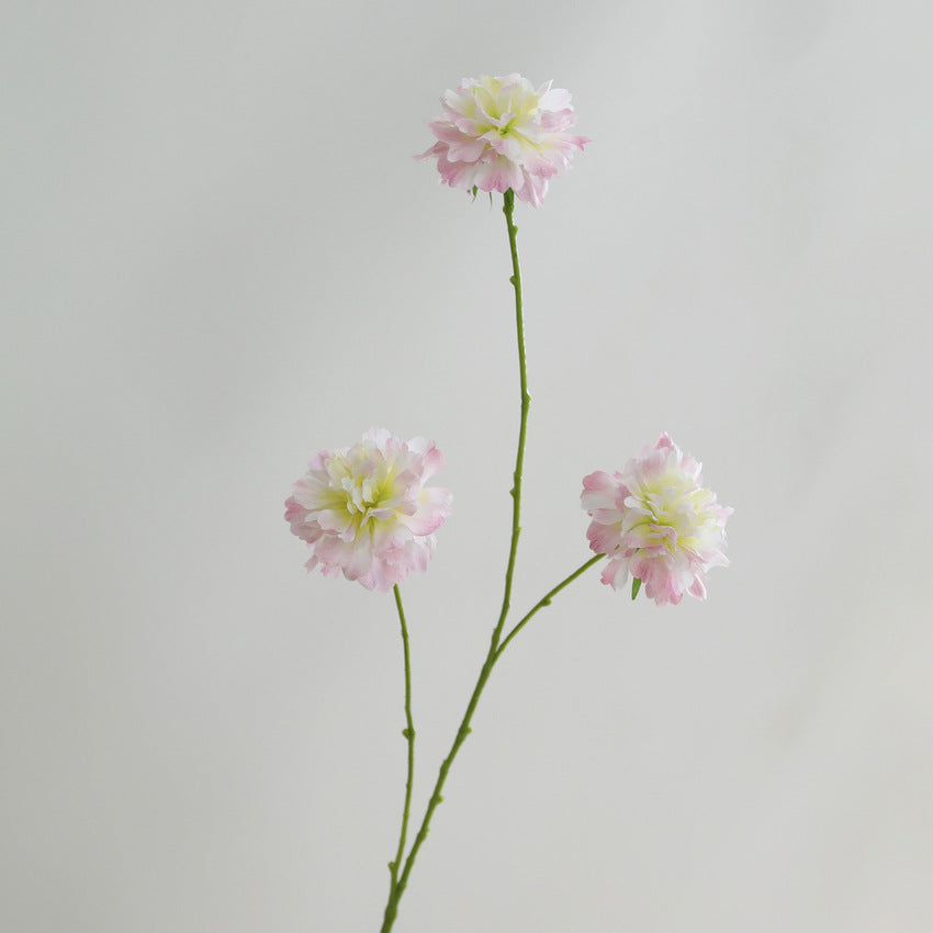 Künstliche Seidenblumen Carnation Busch, 80 cm hoch, 3 Blüten, 8 cm Durchmesser, für Hochzeit, Wohnkulturdeko, Floristik, Eventgestaltung