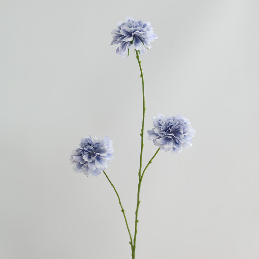 Künstliche Seidenblumen Carnation Busch, 80 cm hoch, 3 Blüten, 8 cm Durchmesser, für Hochzeit, Wohnkulturdeko, Floristik, Eventgestaltung