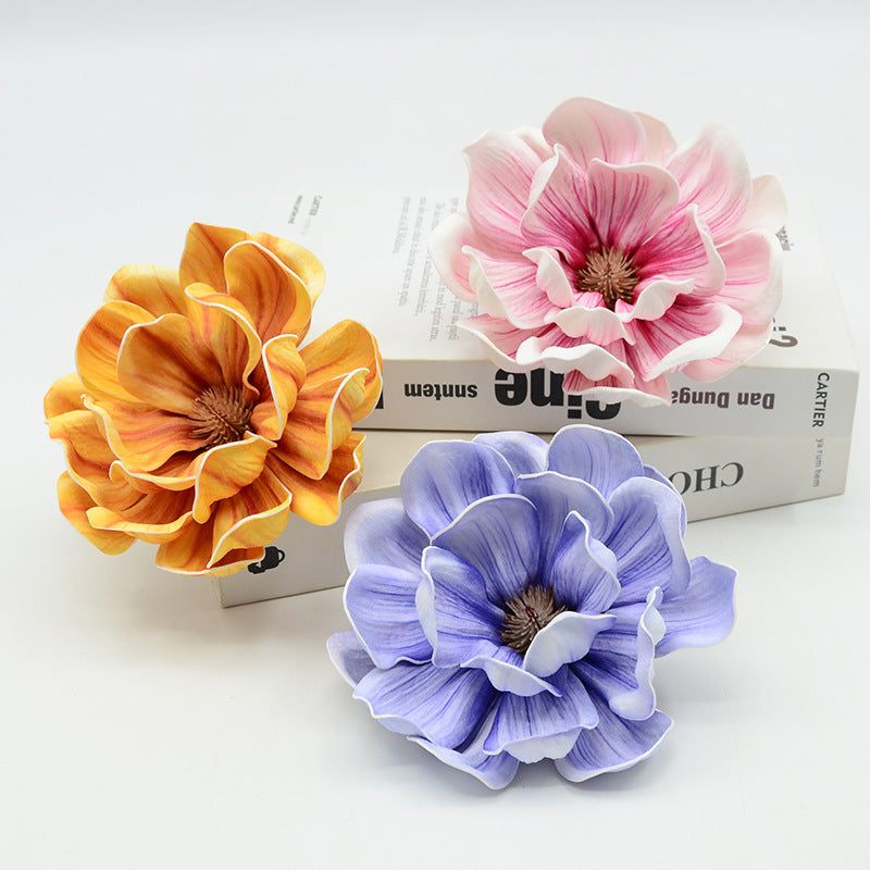 Künstliche Magnolien-Blüten, 13 cm Durchmesser, 7 cm Höhe, für Hochzeitsdekoration, DIY-Projekte, Geschenkverpackung