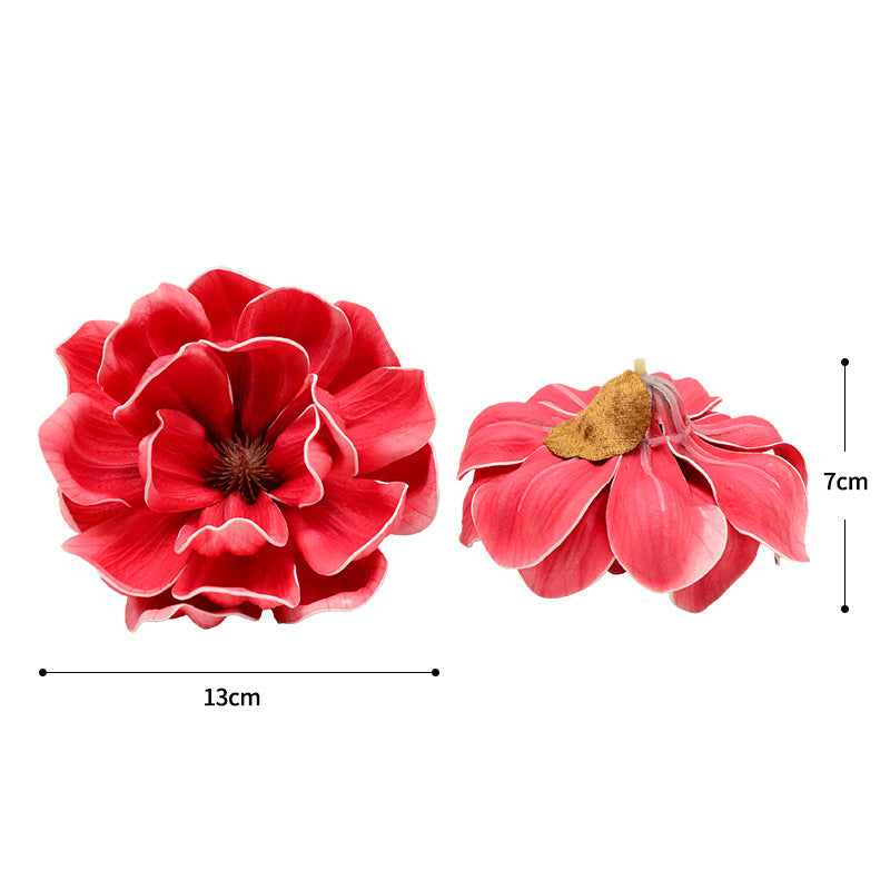Künstliche Magnolien-Blüten, 13 cm Durchmesser, 7 cm Höhe, für Hochzeitsdekoration, DIY-Projekte, Geschenkverpackung